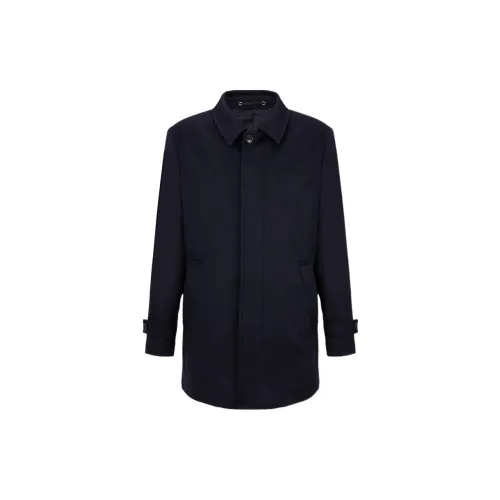 HUGO BOSS Coats Men Black