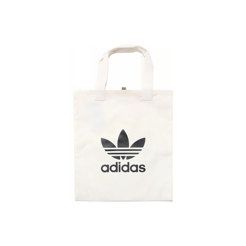Adidas Originals Cotton Fabric Handbag Tote Bag Shopping Bag Shoulder Bag Regular Unisex White-0