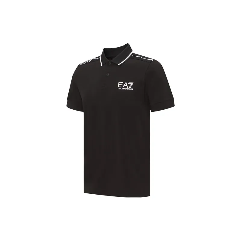 EMPORIO ARMANI EA7 SS24 Polo Shirt Men's Black-2