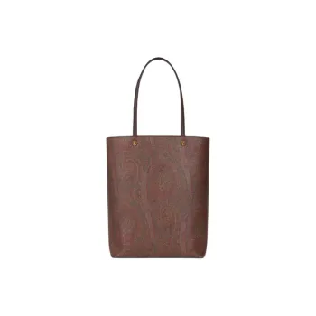 ETRO PVC Tote Bag Shopping Bag Handbag Medium Size Men's Brown