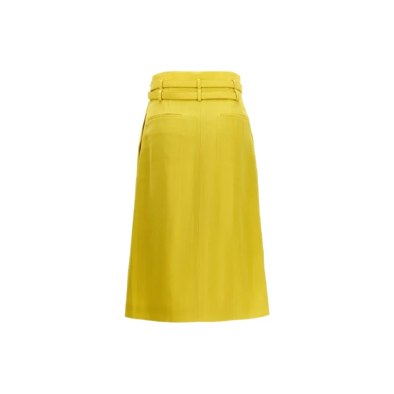 JIL SANDER Belted Midi Skirt-1