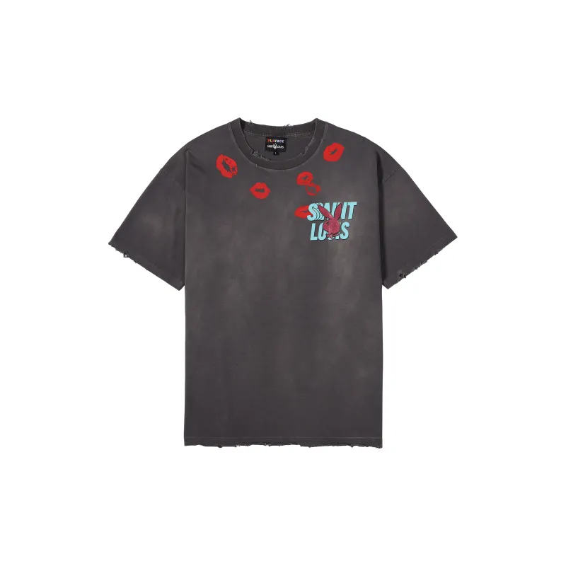 Playboy X SSSAINT LOUIS SSSAINT LOUIS X Playboy Co branded Series T Shirts Unisex Gray-0
