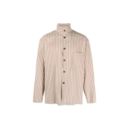 Lemaire Shirts Men Light Brown