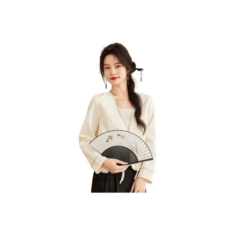 CARBAMMI Cropped Coats Women's White-1