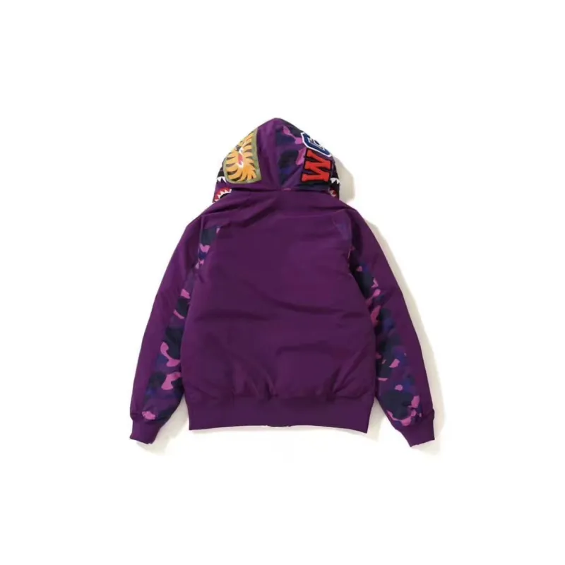 A BATHING APE Down Jacket Unisex Purple-1