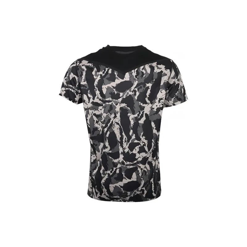 PUMA T Shirts Men Lime Gray Camouflage Print-1
