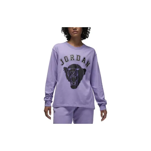 Jordan Tiger Graphic T-Shirts Women's Purple