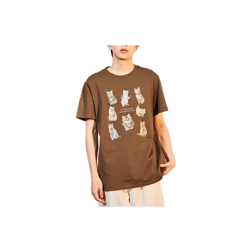 Tonlion T-Shirts Unisex Dark Brown