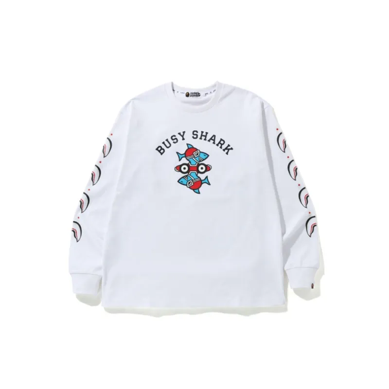 Bape Busy Shark Relaxed Fit Heavy Weight L/S Tee-1
