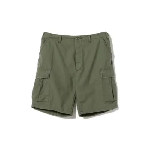 Beams Cargo Shorts Men Olive Green