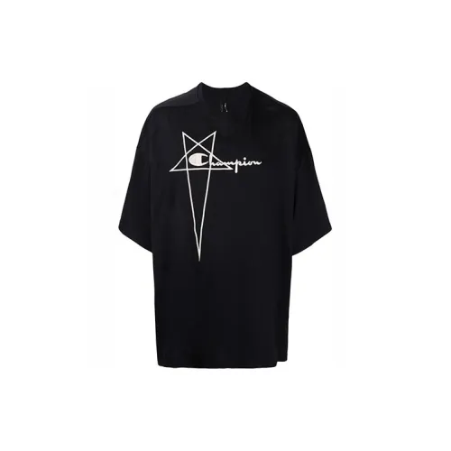 RICK OWENS X Champion Co-brand T-Shirts Men Black