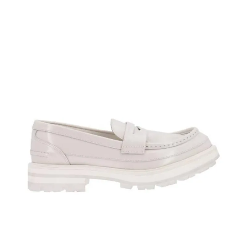 Alexander McQueen Ridged-sole Penny Loafers-1