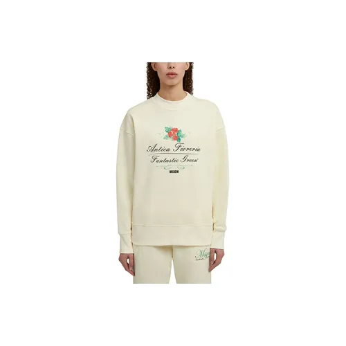 MSGM Sweatshirts Unisex Off White