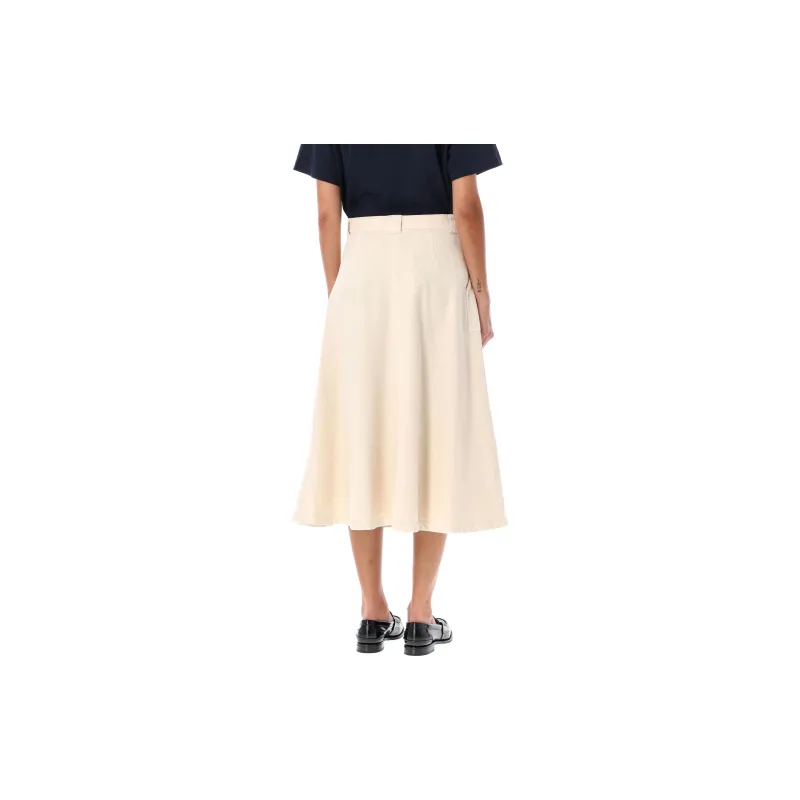 A.P.C Laurie A-Line Midi Denim Skirt-1