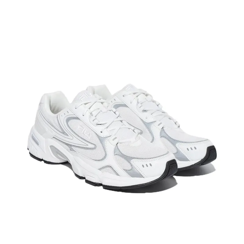 FILA Recharge Anti Slip Wear Resistant Low Top Casual Shoes Unisex White Gray-3
