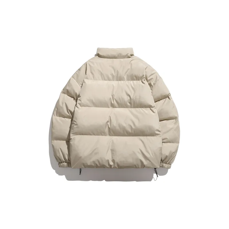 C1RCA American Minimalist Style Solid Color Basic Stand Collar Puffer Jacket Unisex-11