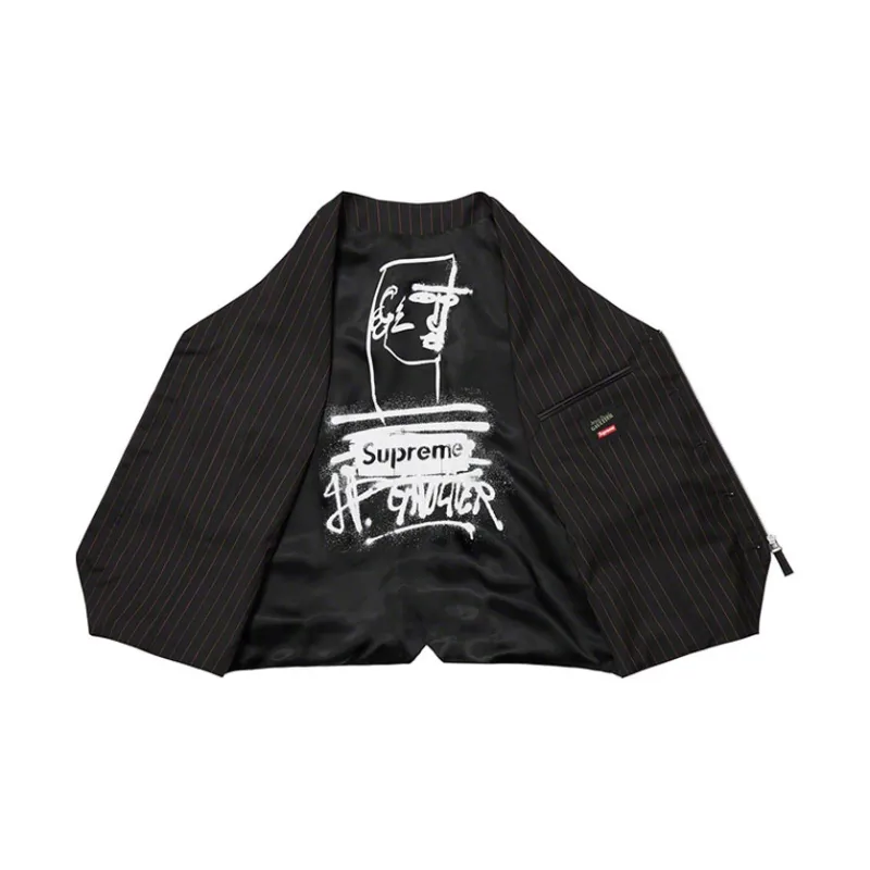 Supreme Jean Paul Gaultier Pinstripe Cargo Suit Vest-2