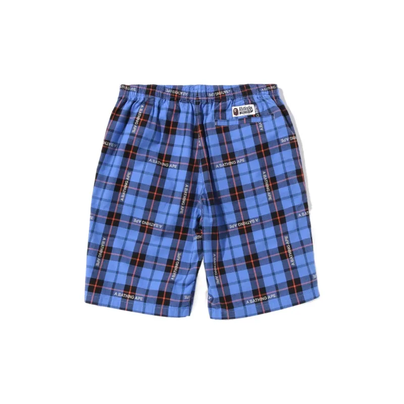Bape Logo Check Shorts-1