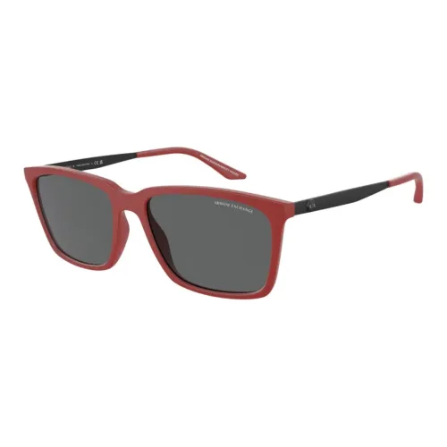 ARMANI EXCHANGEAE Injection Molding Metal Square Sunglasses Men's Red
