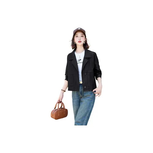 WELKIN&WZWJ Leather Jackets Women's