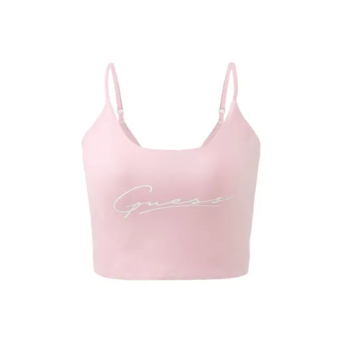 GUESS Sleeveless Sports Shirts Women's Pink