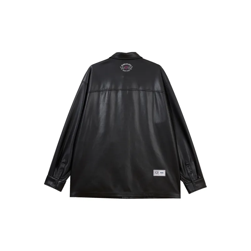 JACK JONES· x NBA Shirt Coat Men's Pure Black-1