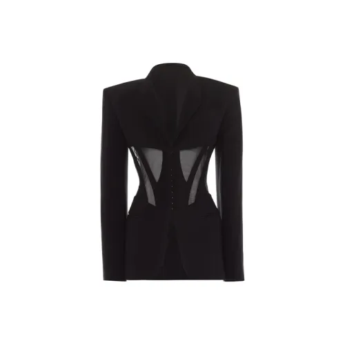 Mugler Cutout-detail Corseted Blazer