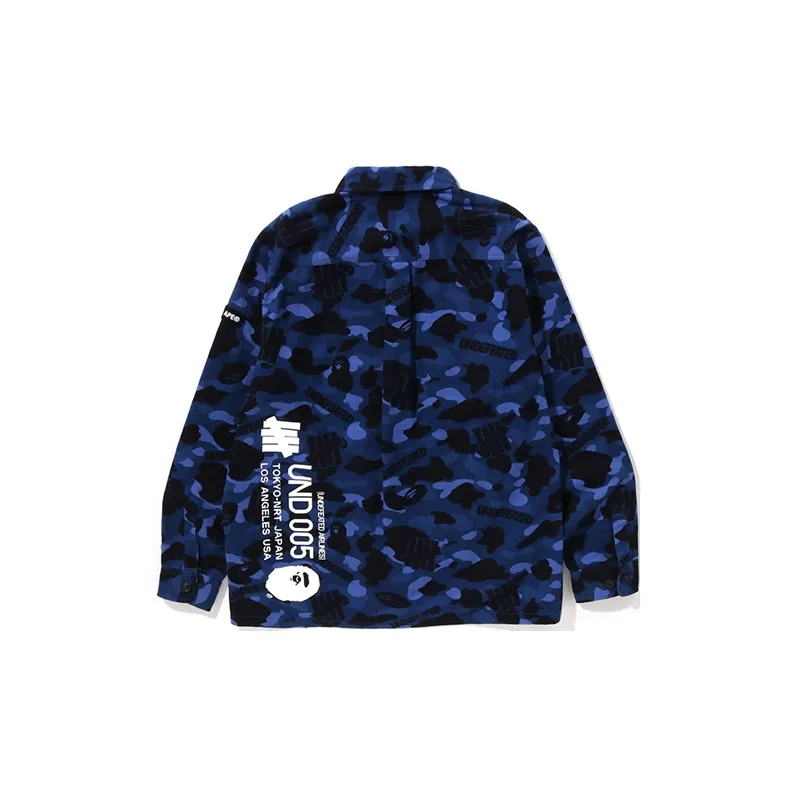 A BATHING APE X UNDEFEATED Color Camo Flannel Jacket-1