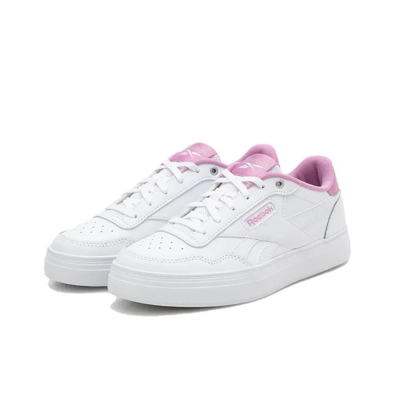 Reebok Court Advance Anti Slip Wear Resistant Low Top Skateboard Shoes Women's White-3