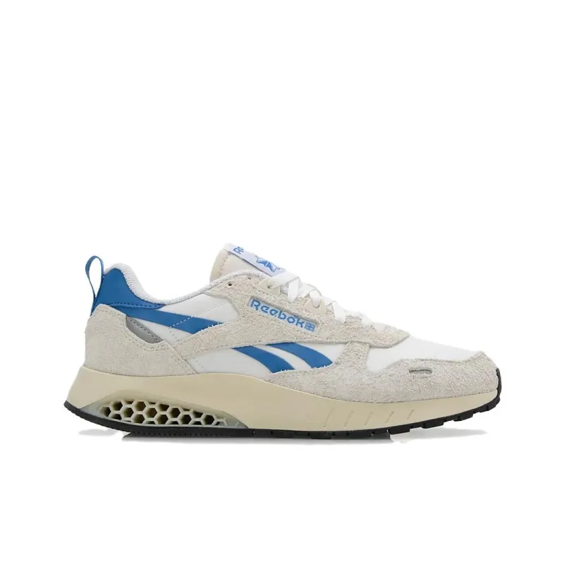Reebok Classic Leather Anti Slip Wear Resistant Low Top Running Shoes Unisex White Gray Blue-1