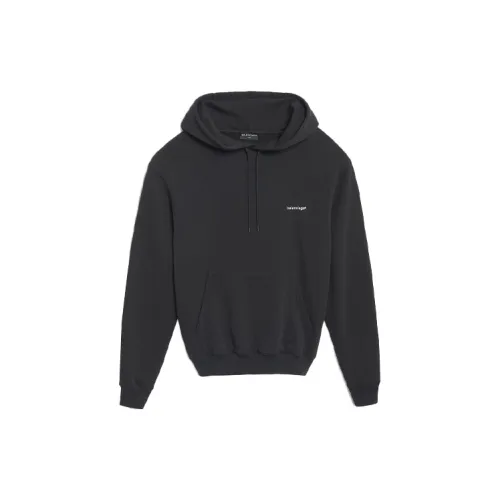 Balenciaga Small Contrast Logo Print Hoodie 