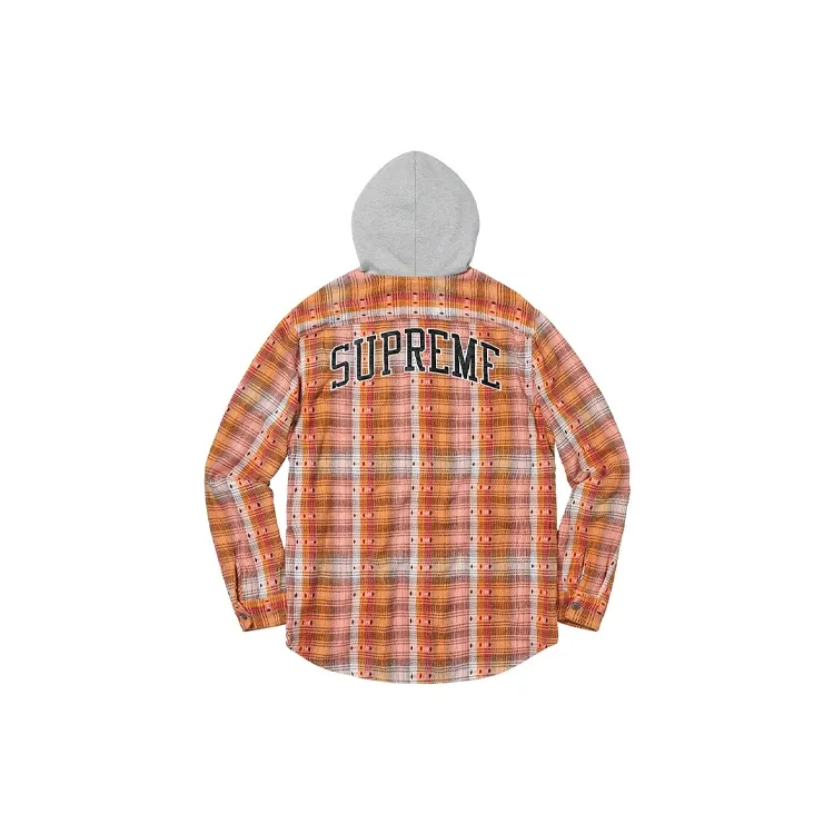 Supreme Hooded Jacquard Flannel Shirt-1