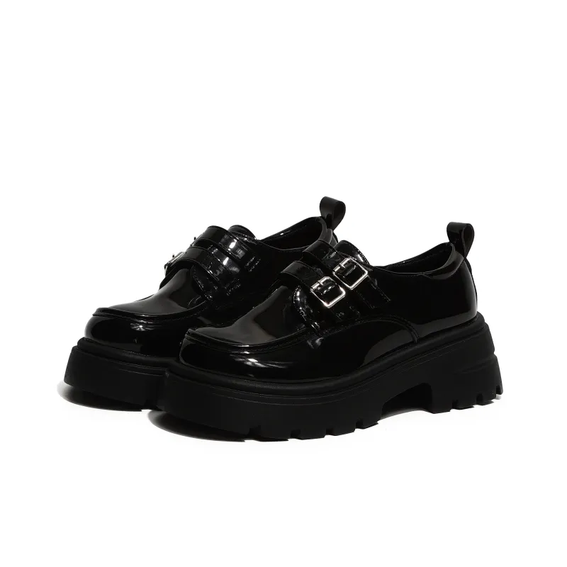 NUNZ Loafers Women's Black Glossy/Black Matte-2