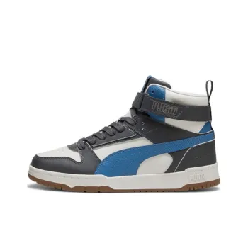 PUMA RBD Game Slip Resistant Breathable Mid Top Skateboard Shoes Unisex White Black Blue