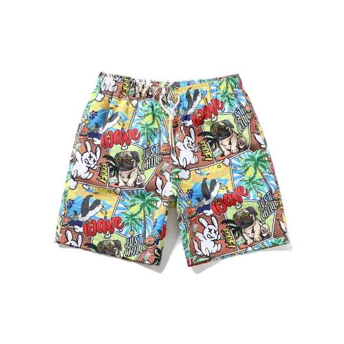 GAILANG Beach Shorts Men Anime Graffiti