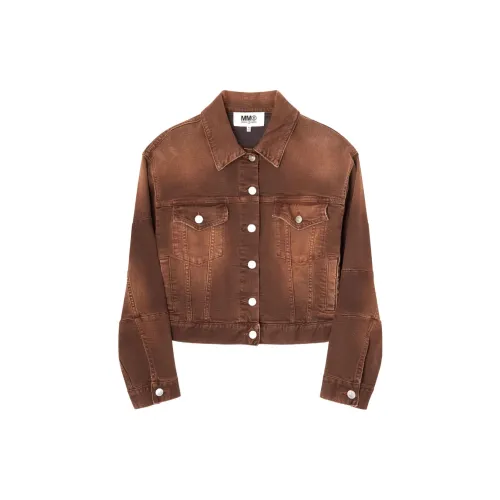 MM6 Maison Margiela Denim Jackets Women's Brown