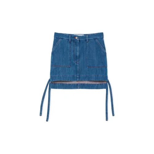 LOEWE Denim Short Skirts Women's Blue