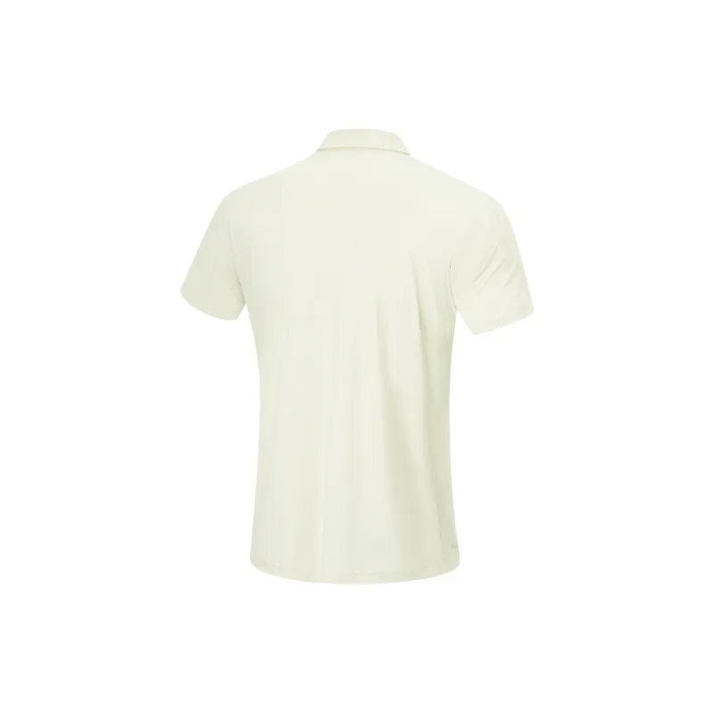 LiNing Fitness Series Polo Shirt Men's Light Tea Brown Green-1
