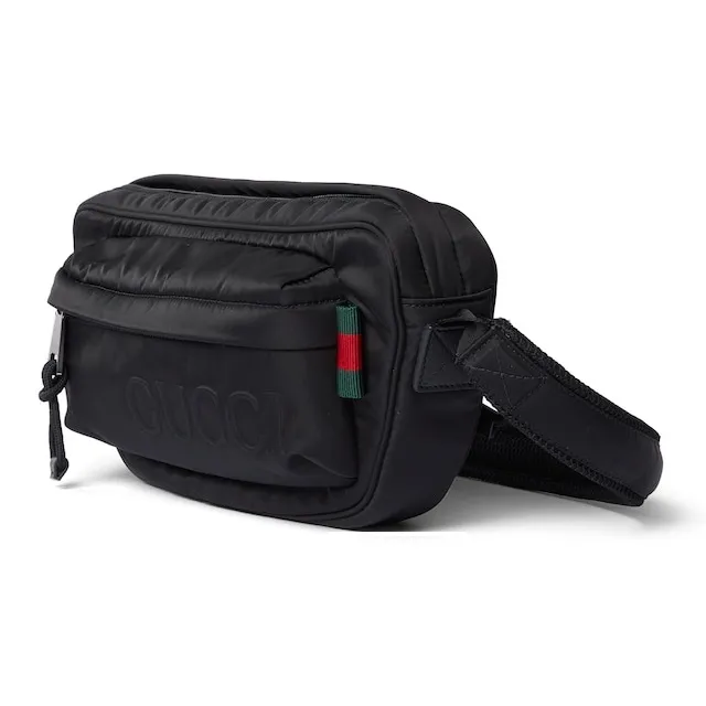 GUCCI Nylon Shoulder Bag, Crossbody Bag Small Size Men's Black-1