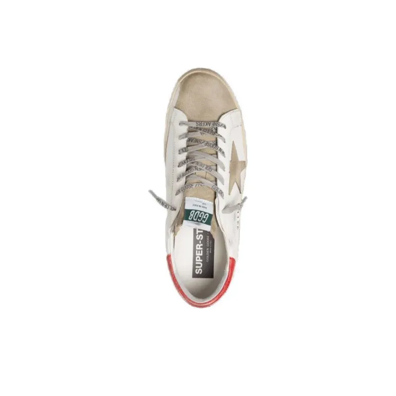 Golden Goose Super Star Stylish Skateboarding Shoes Men's White Vintage Version-3
