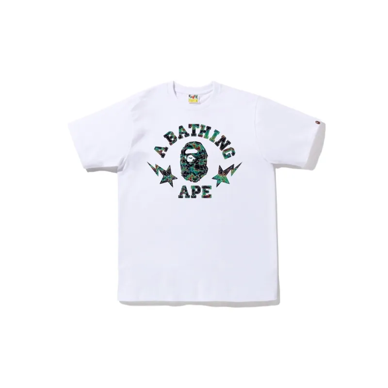 A BATHING APE Logo print Cotton T shirt-1