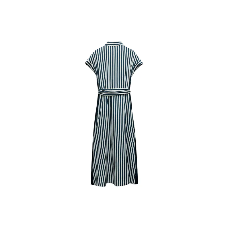 ZARA Short-Sleeved Dresses Women's Blue White-1