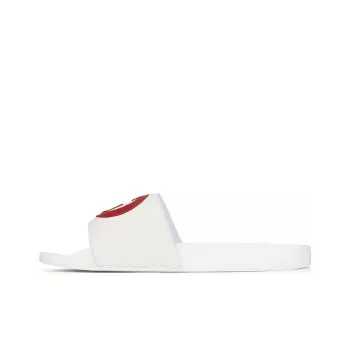 GUCCI Interlocking G Leather Slides White