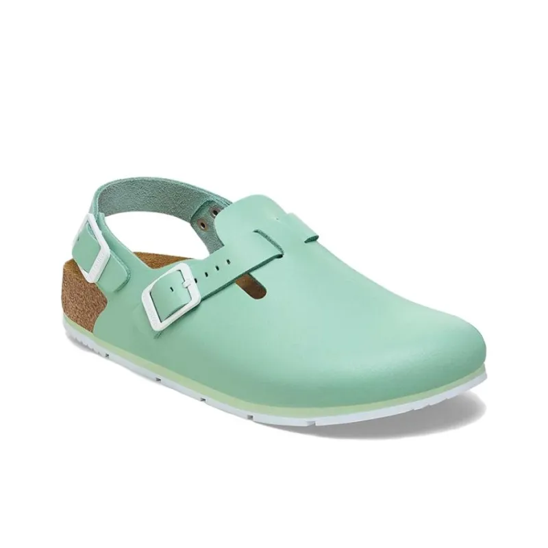 Birkenstock Slip Resistant Wrap toe Slippers Unisex Green Narrow Fit-1