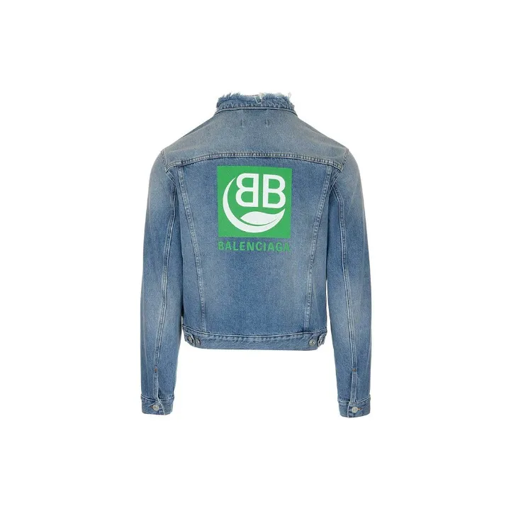 Balenciaga Denim Jacket Regular Fit Unisex Blue-1
