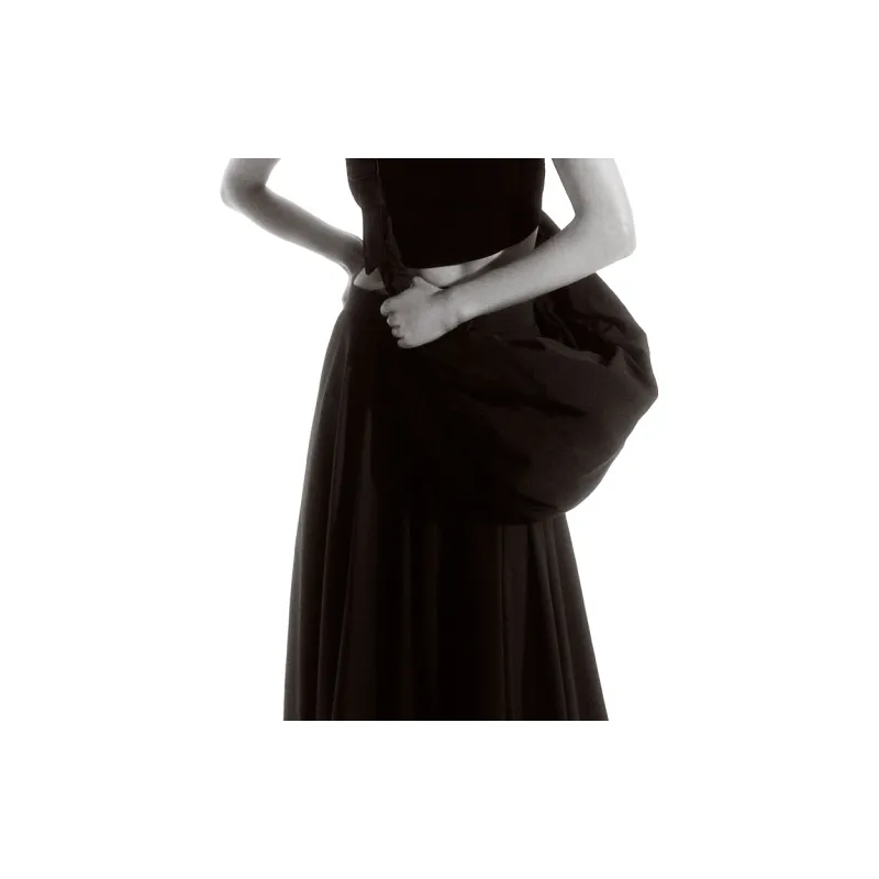 COS Nylon Polyamide Blended Cotton Crescent Moon Bag Handbag Shoulder Bag Large Size Women's Black-5