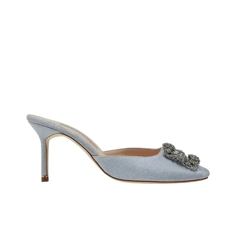 MANOLO BLAHNIK Stylish Sandals Women's Silver-1