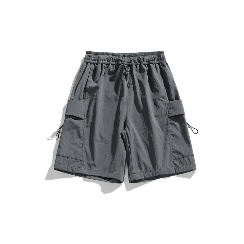 PAINT STAIN Cargo Shorts Unisex Black-12