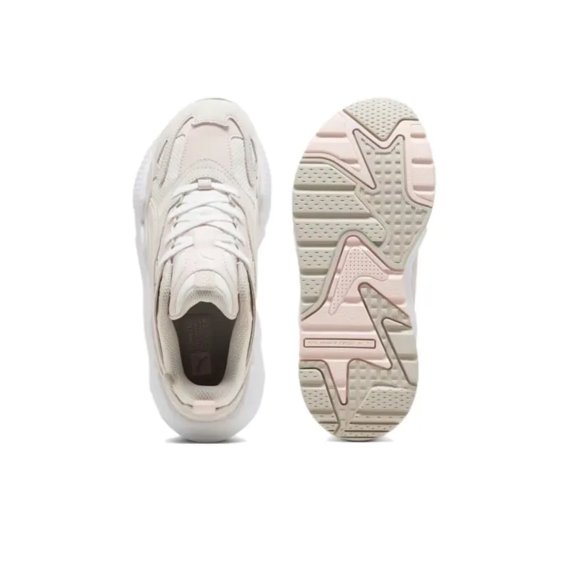 PUMA RS X Anti Slip Wear Resistant Low Top Casual Shoes Women's Ecru-3
