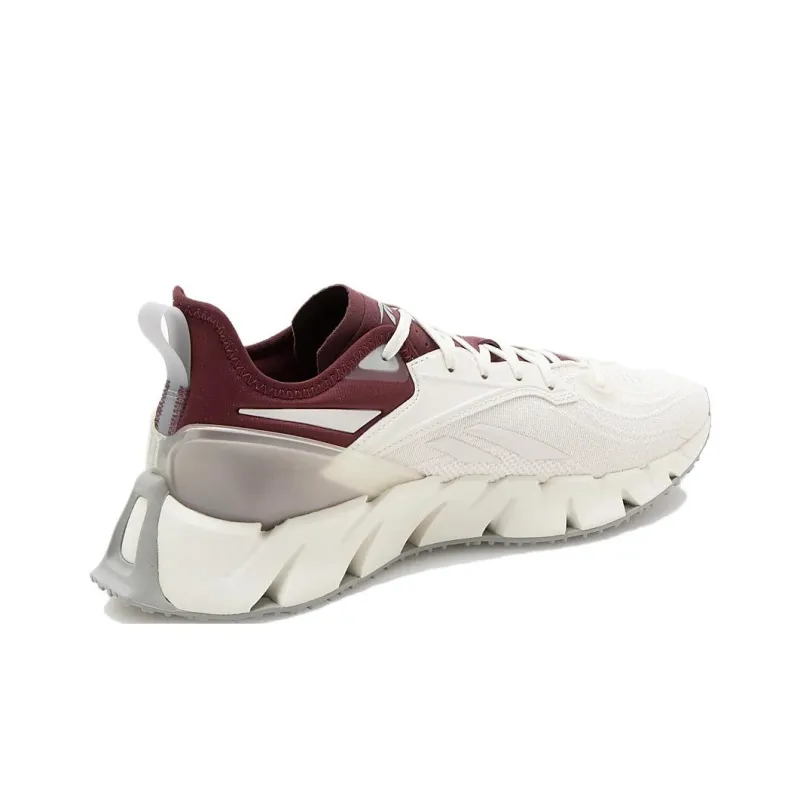 Reebok Zig Kinetica Anti Slip Wear Resistant Low Top Casual Running Shoes Unisex White Red-3